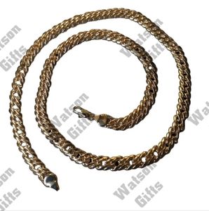 18k Gold Layered Filled 24 Inch 7mm Double Cuban Chain No Tarnish Brazilian